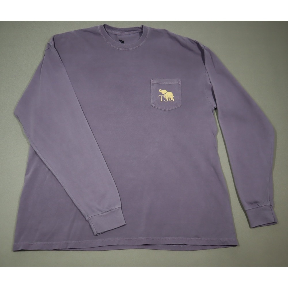 The Southern Gentleman Purple Long Sleeved Pocket Tee - Size XXL